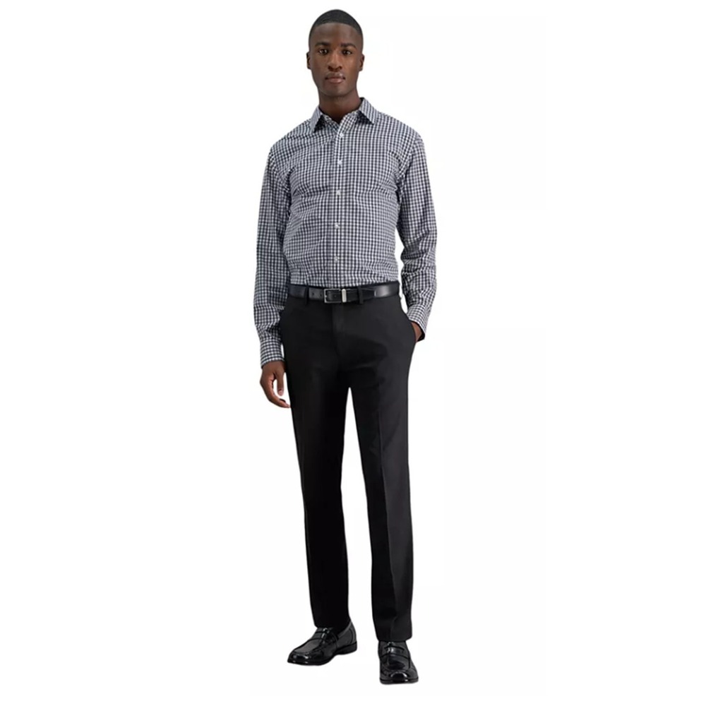Kenneth Cole Reaction Men's Comfort Slim Fit Dress Pants 32W/30L Black NWT